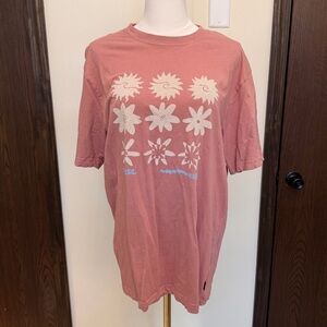 Rip Curl Dusty Pink Short Sleeve Loose Fit Graphic Tee